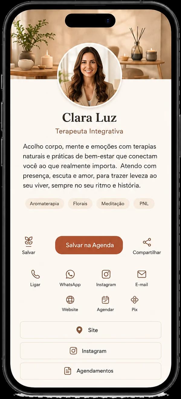 Exemplo de cartão de visita digital 1