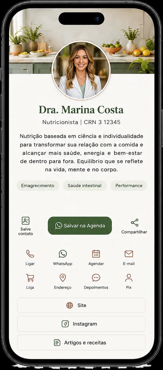 Exemplo de cartão de visita digital 2