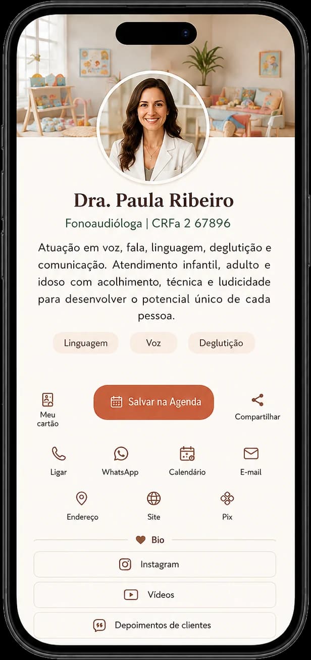 Exemplo de cartão de visita digital 3