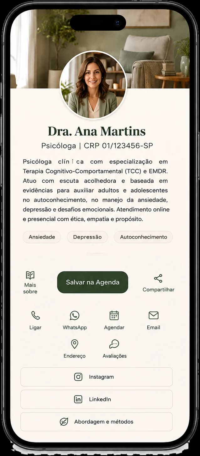 Exemplo de cartão de visita digital 5